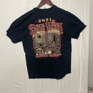 2021 Bike Week Daytona Beach FL Motorcycle Graphic T-Shirt Mens Large